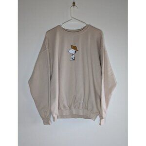 Peanuts Snoopy Camping in the Woods Sweatshirt Size XL Cowboy Western Knott's